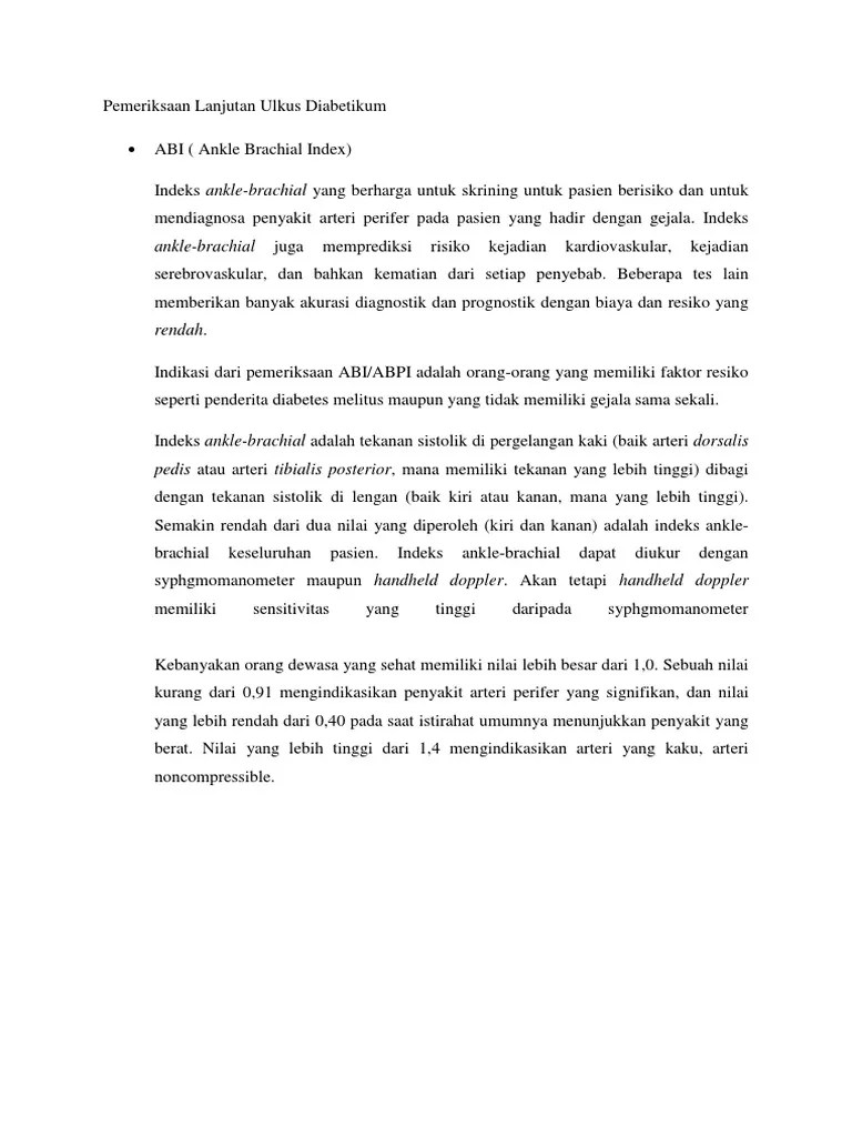 ABI (Ankle Brachial Index) | PDF
