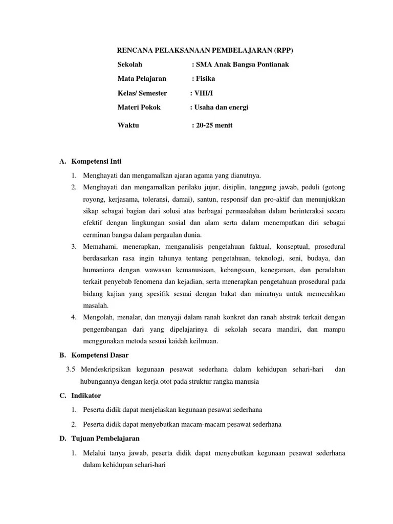 Nah, ada beberapa contoh soal dan jawaban beserta penjelasan mengenai usaha dan pesawat sederhana yang juga menjadi materi ipa kelas 8 smp. Makalah Ipa Kelas 8 Tentang Pesawat Sederhana Contoh Makalah