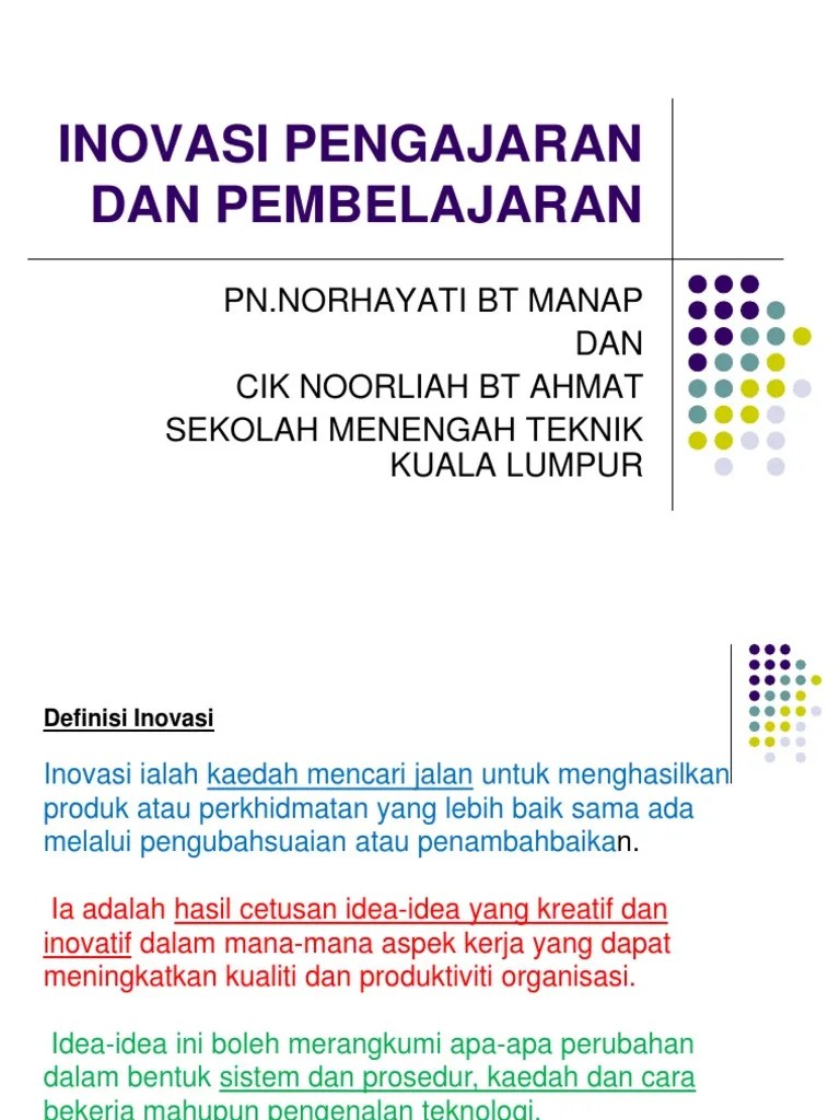 Inovasi Pengajaran Dan Pembelajaran | PDF