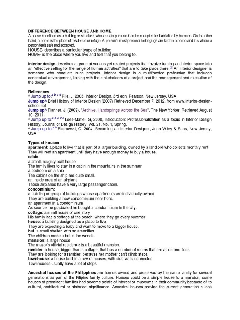 Difference Between House And Home | Download Free PDF | Parallel Computing | Personal Computers