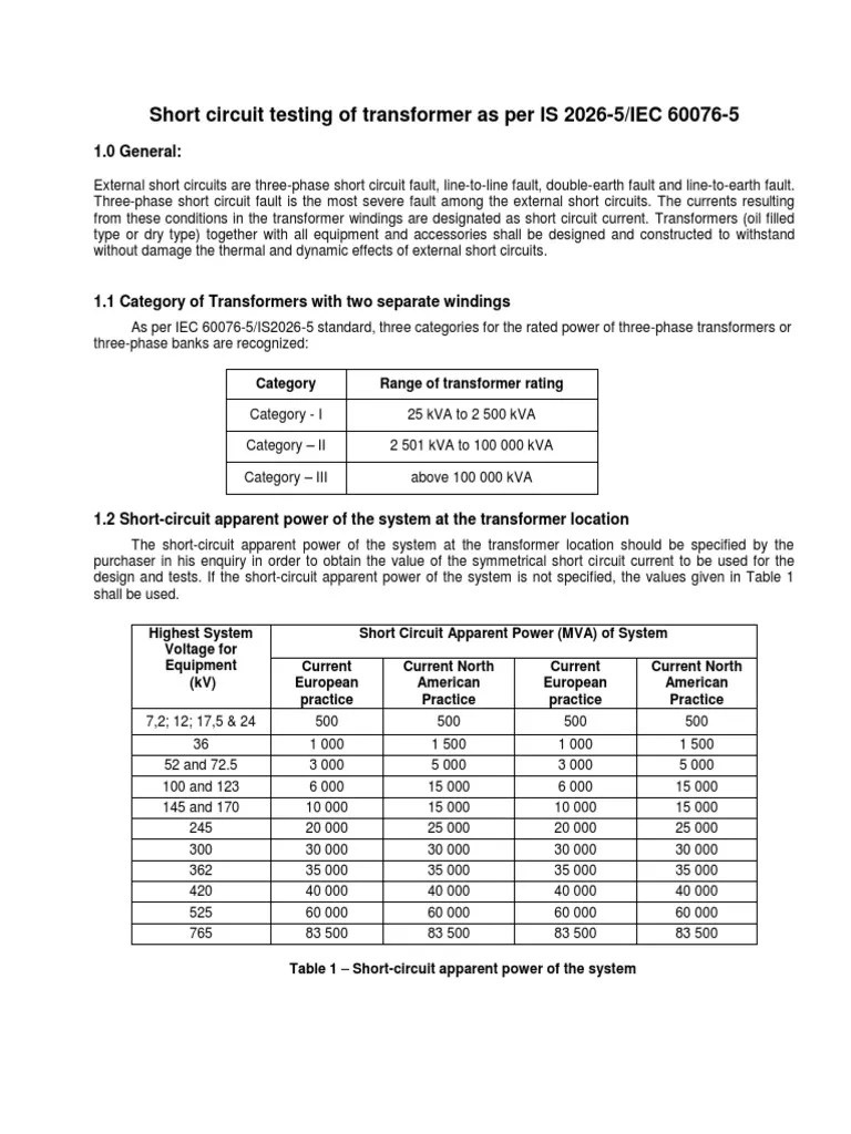 Short Circuit Testing | PDF | Transformer | Electrical Impedance
