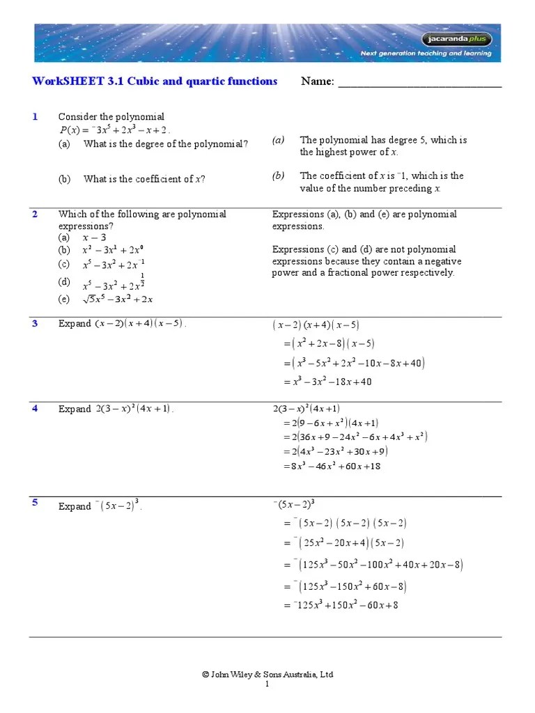 VCE Maths Methods Units 1 & 2 | PDF | Polynomial | Computational Science