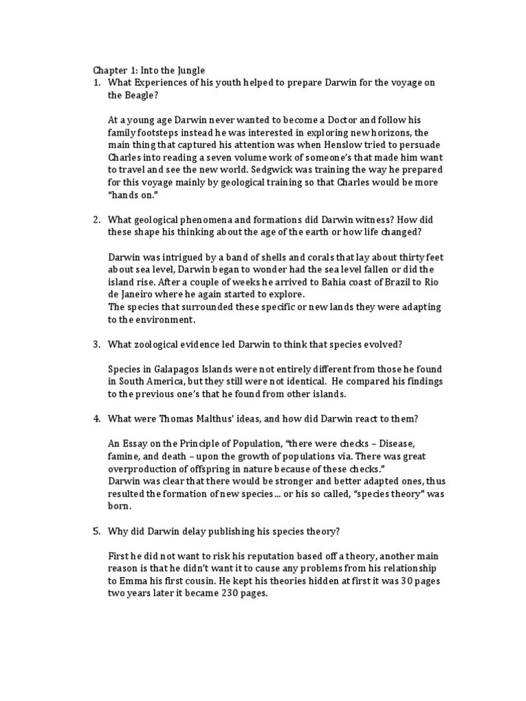 Chapter 1 Into The Jungle Charles Darwin Science 24Read PDF Into The Jungle Chapter Questions And Answers Into The Jungle Chapter Questions And Answers Yeah reviewing a book into the jungle chapter questions and answers could increase your close friends listings.