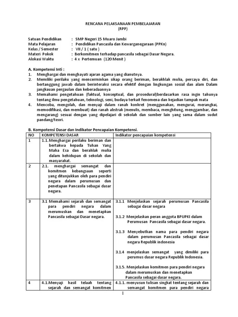Rpp Pkn Kelas 7 Smp Mts Kurikulum 2013 Revisi Terbaru Websiteedukasi RPP Daring 1 Lembar IPA Kelas 9 Semester 12 Revisi 20212022.