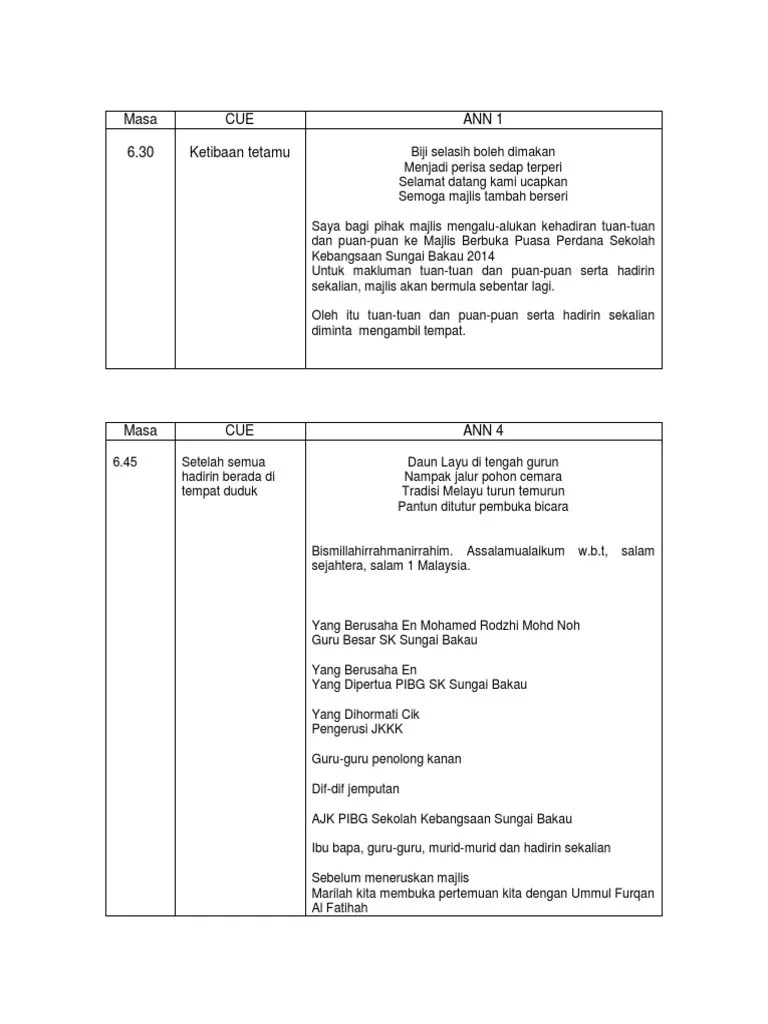 Kad jemputan nuzul al quran flip ebook pages 1 3 anyflip anyflip. Teks Pengacara Majlis Berbuka Puasa