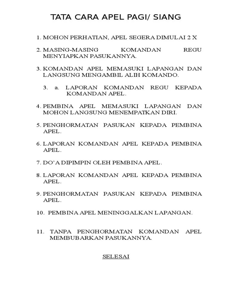 Tata Cara Apel Pagi | PDF