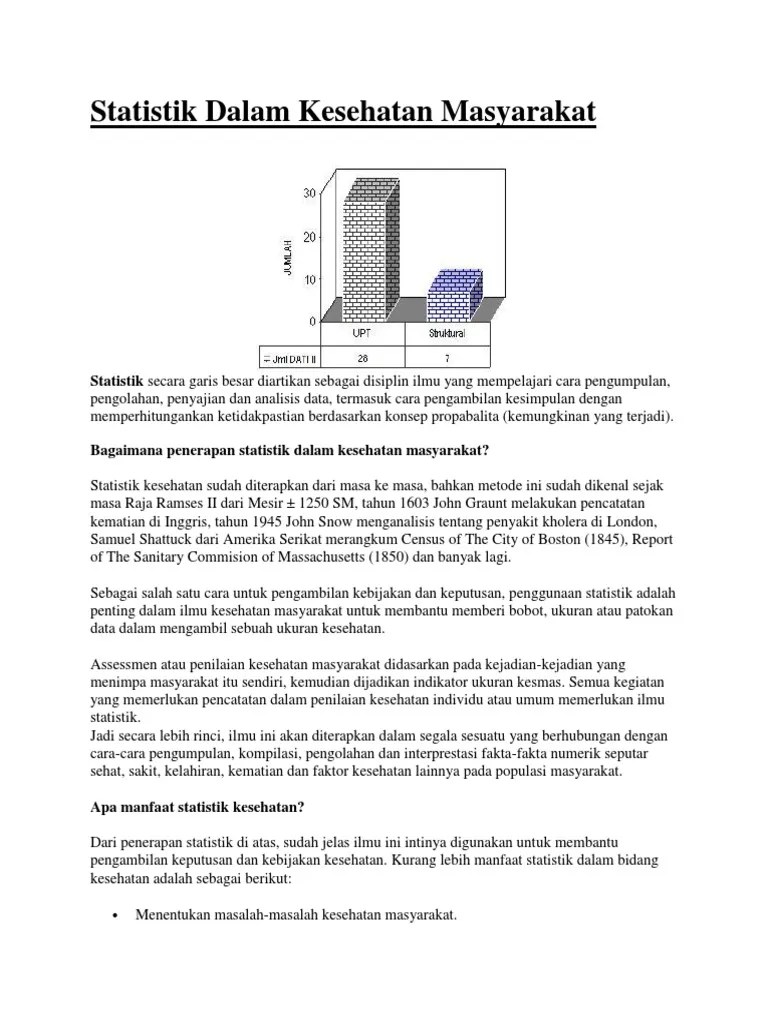 Manfaat Statistik Dalam Kesehatan | PDF