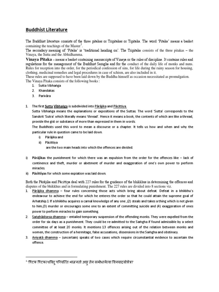 Buddhist Literature | PDF | Buddhist Texts | Bhikkhu