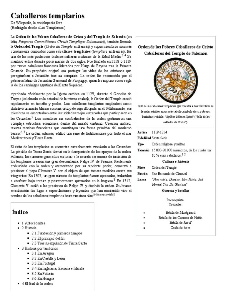 Caballeros Templarios | PDF | Caballeros Templarios | Cruzadas