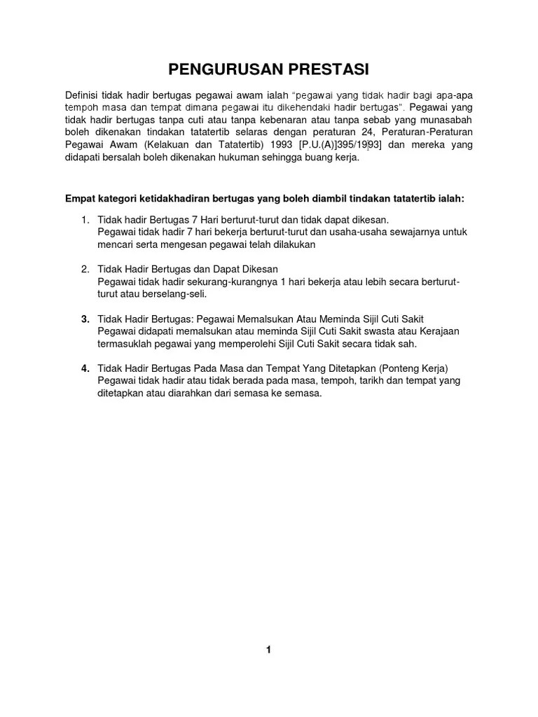Format surat amaran terakhir untuk ketidakhadiran ke sekolah. Kes Tidak Hadir Bertugas Pdf
