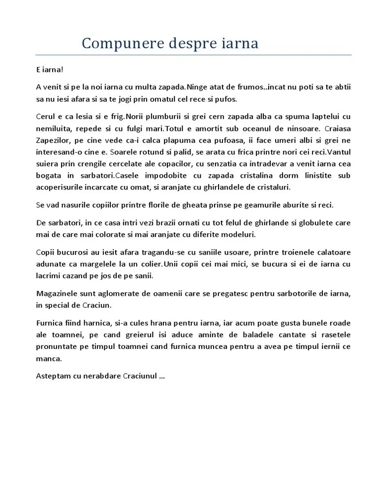 She'll show us how to mix up a unique dough of green bananas and t. Compunere Despre Iarna Pdf