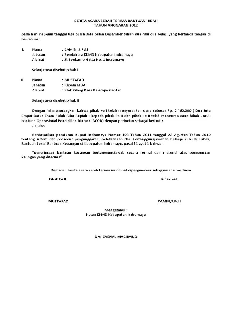 20 Contoh Surat Tanda Terima Serah Terima Uang Barang Dan Dokumen Menyerah Surat Tanda 