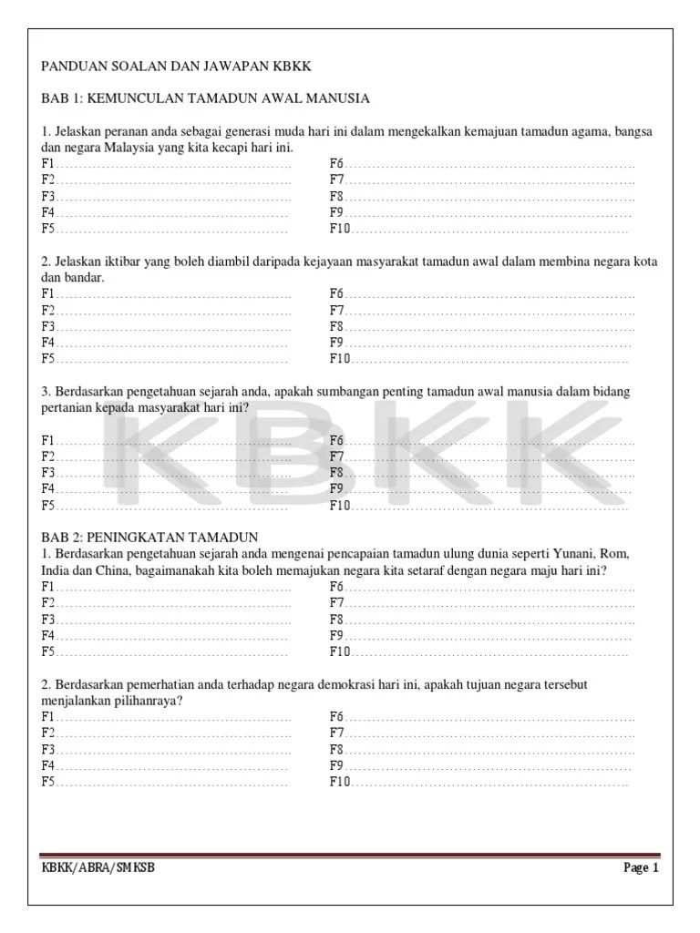 ٢٦ ربيع الأول ١٤٤٣ هـ. Contoh Soalan Dan Jawapan Kbat Sejarah Spm Spm Free Spm Tips 2020 By Student Malaysia Education Forum