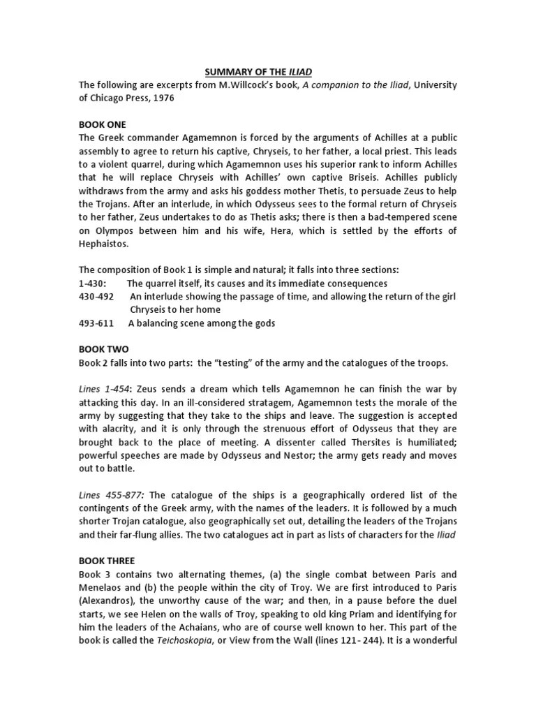 Summary Of The Iliad | Hector | Iliad