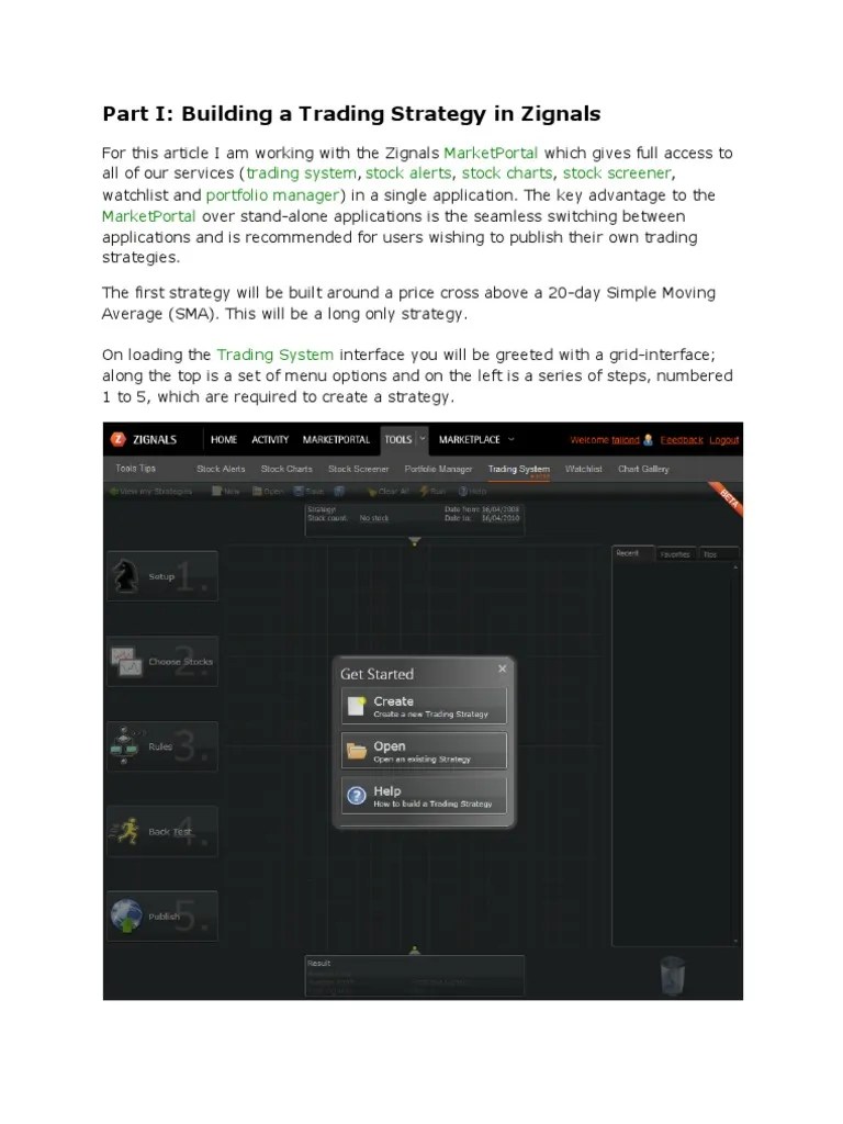 Building A Trading Strategy | PDF | Moving Average | Financial Economics