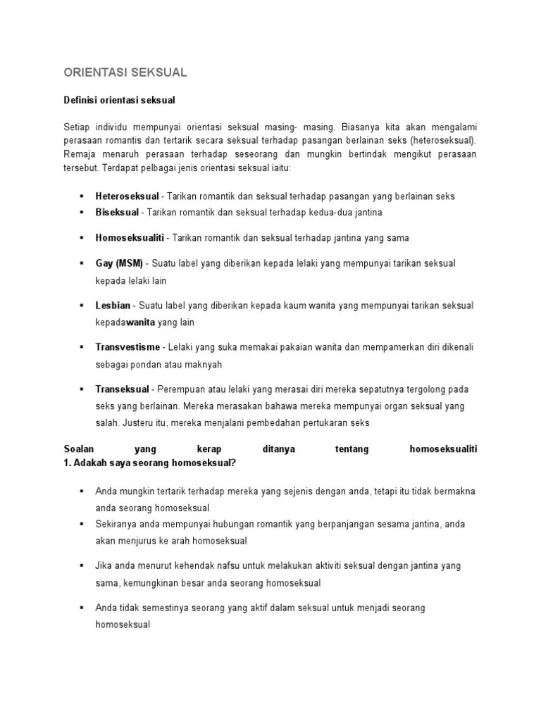 Orientasi Seksual | PDF