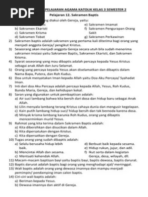 Pendidikan agama katolik, klik disini · klik disini . Soal Ujian Sekolah Pendidikan Agama Katolik Sd Kelas 6 Mudah