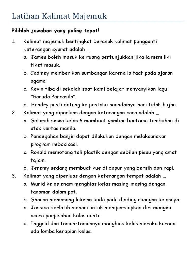 Contoh Kalimat Majemuk Campuran Beserta Pola Spok Idschool 