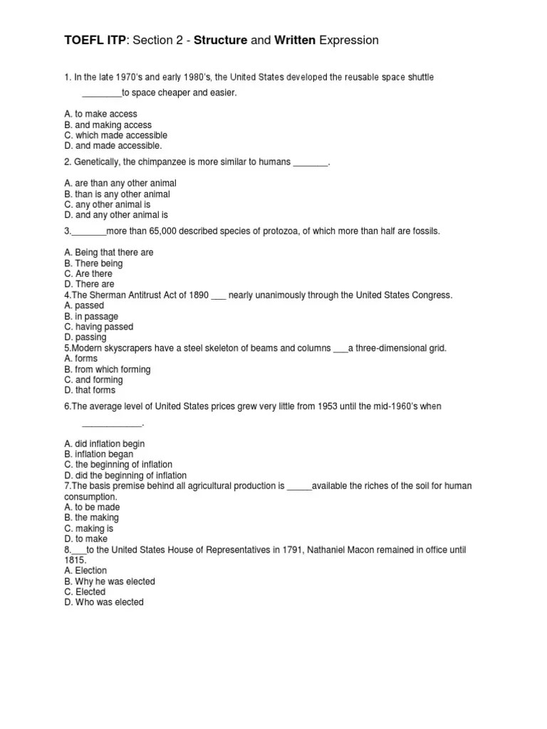 Kunci Jawaban Section 2 Structure And Written Expression Cara Golden 