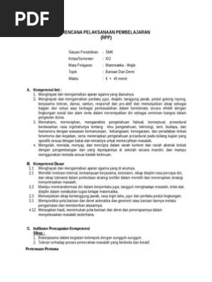 Rpp Project Based Learning Kelas Xii Semester Ganjil Pdf Sandang pangan papan dan kesehatan.