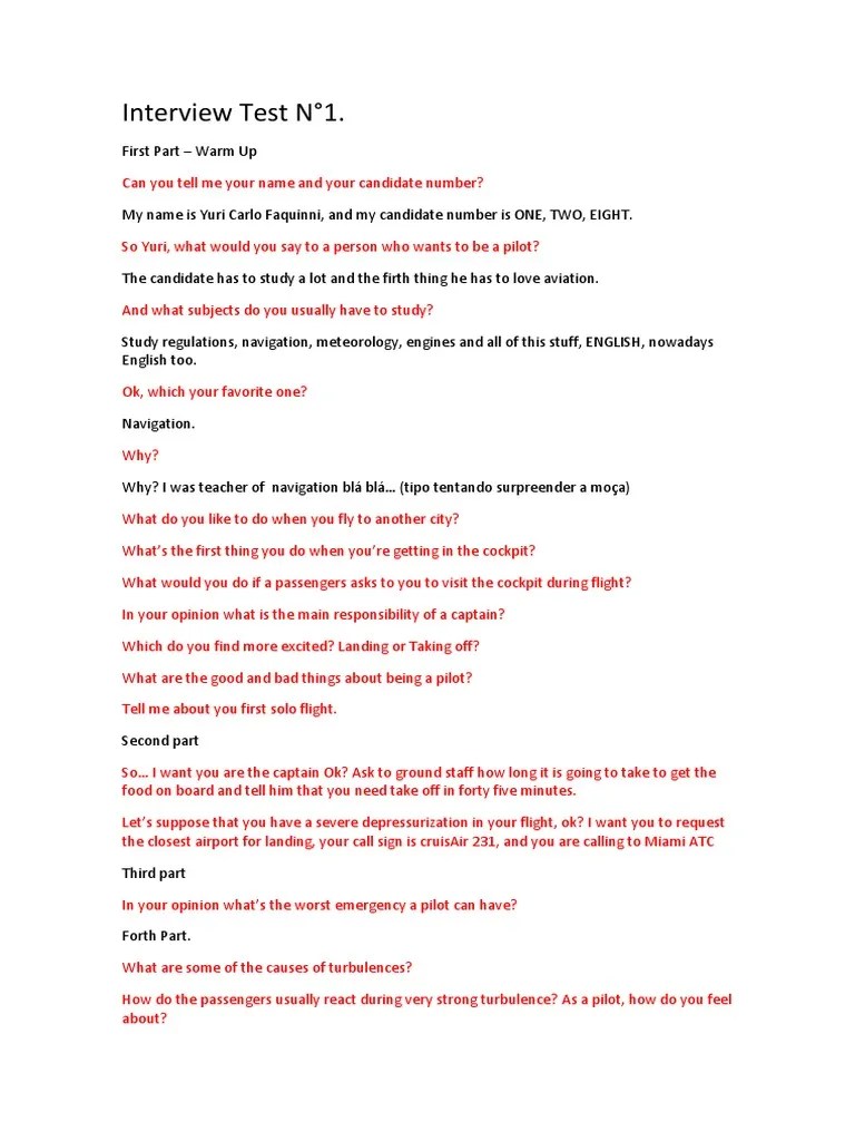 Icao Proficiency Test Example