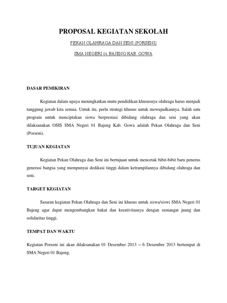 Contoh Proposal Porseni PORSENI.