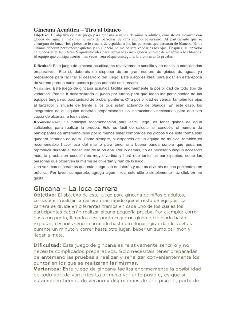 Pruebas Para Gincana Adultos - Juegos Para Una Gincana Juegos Al Aire Libre Juegos Y Fiestas Guia Del Nino
