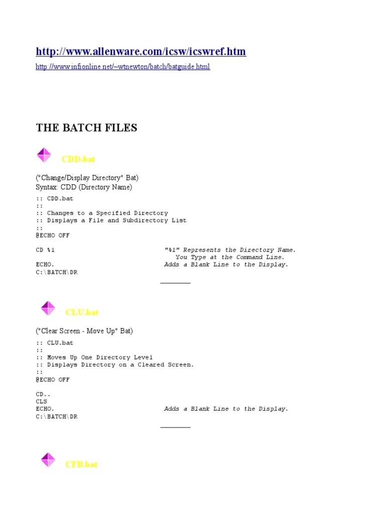 Useful Batch Command | PDF | Command Line Interface | Computer File
