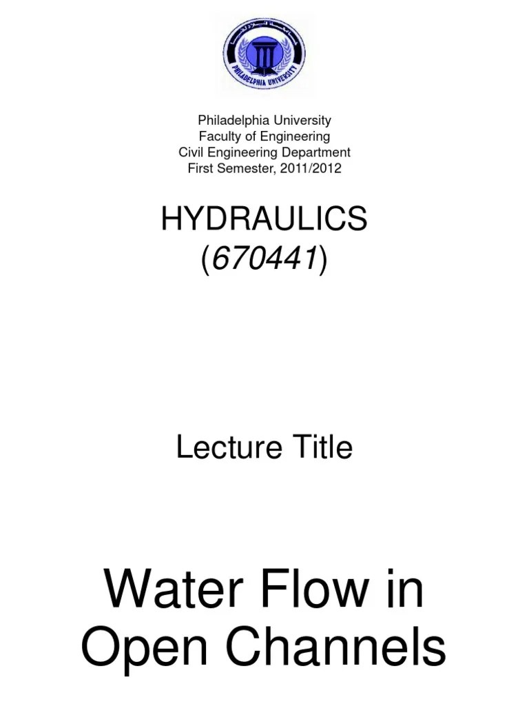Open Channel Flow | PDF | Slope | Fluid Dynamics