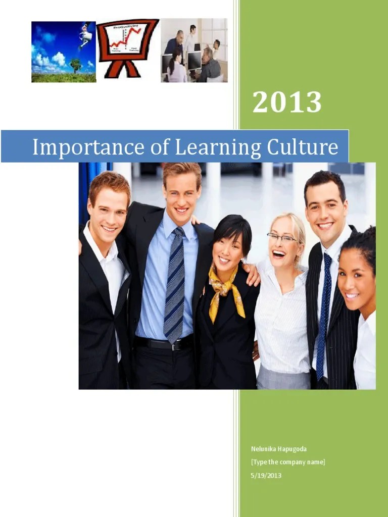Importance Of Learning Culture | PDF | Organizational Culture | Leadership
