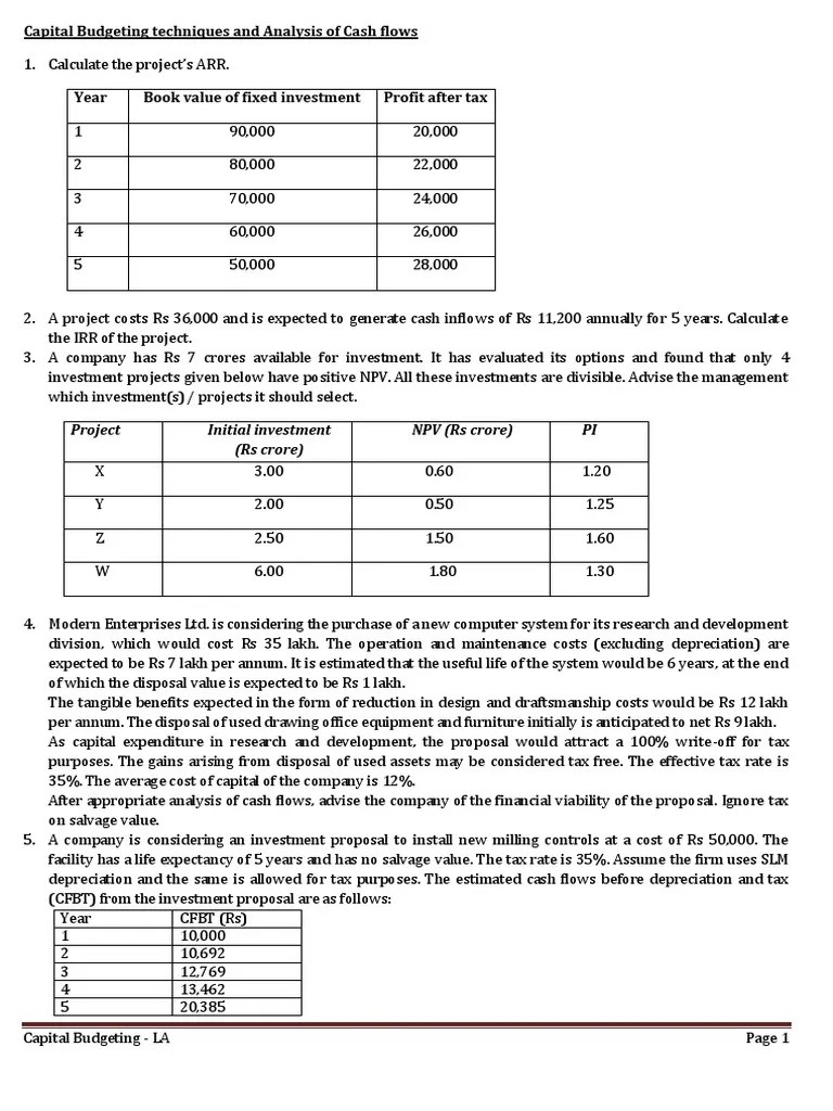 Capital Budgeting Techniques | Capital Budgeting | Net Present Value
