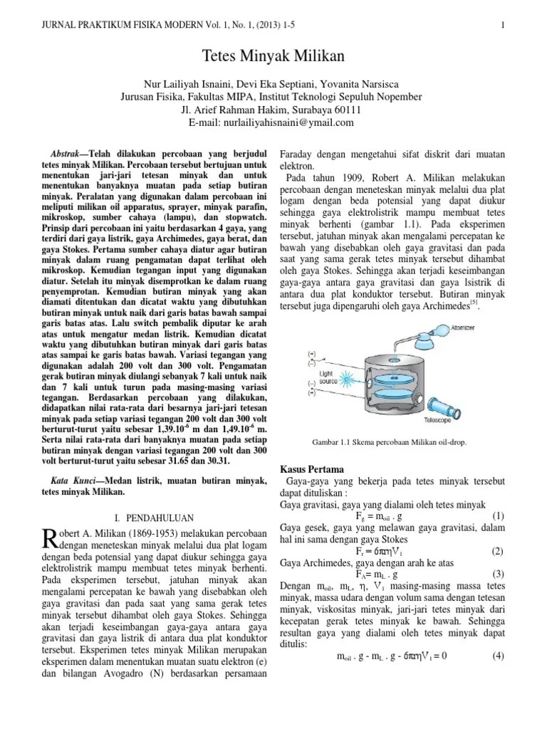 IIS Tetes Minyak Milikan | PDF