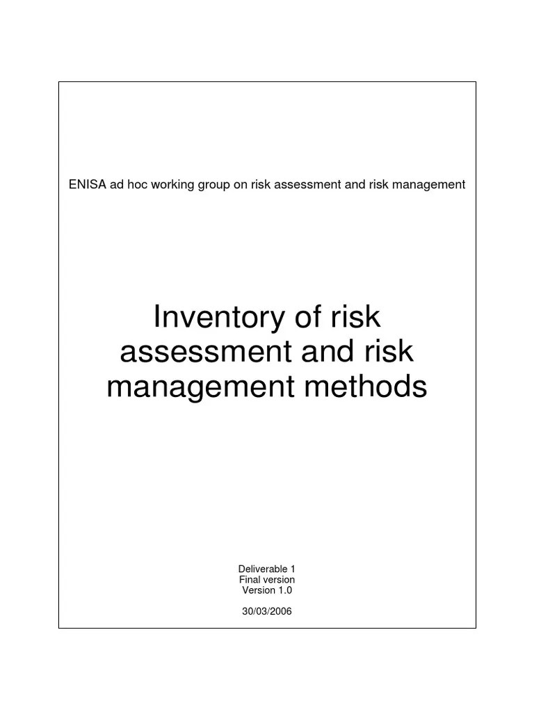 ENISA | PDF | Risk Management | Regulatory Compliance