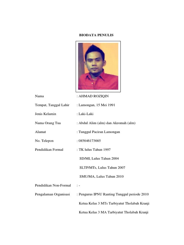 Contoh Biografi Tugas Akhir Lukisan 