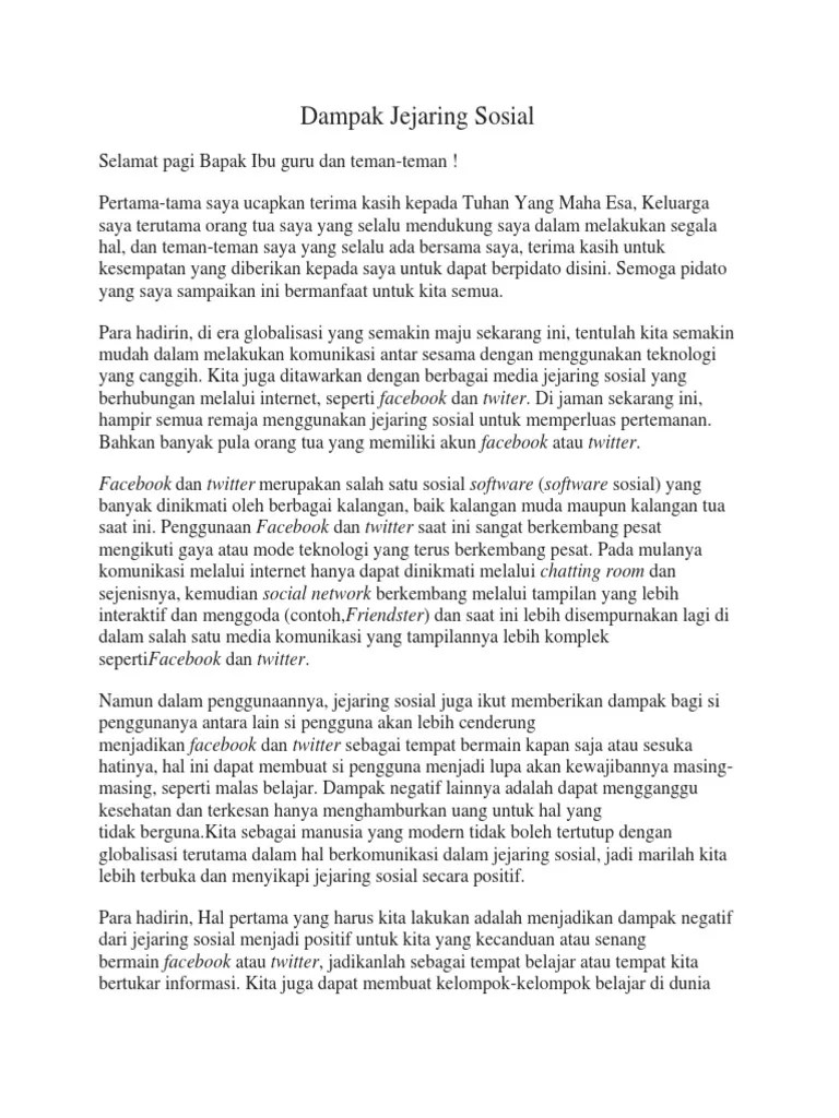 Pidato Sosial Media – Mudah