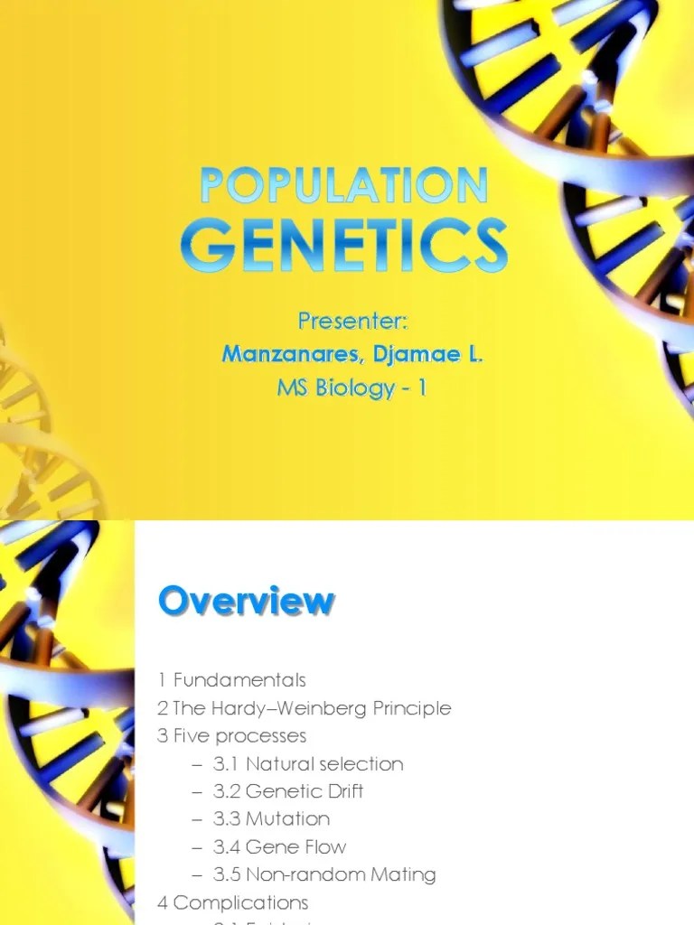 Population Genetics.pptx | Dominance (Genetics) | Allele