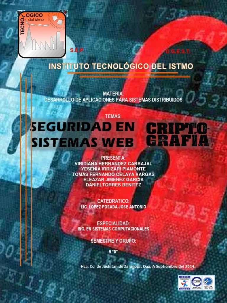 Trabajo Seguridad Y Criptografia PDF | PDF | Clave (criptografía) | Servidor Web