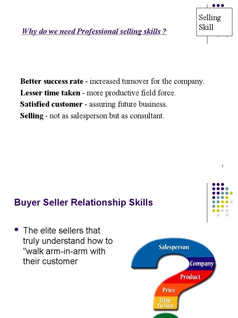 Selling Skills | PDF | Sales | Business