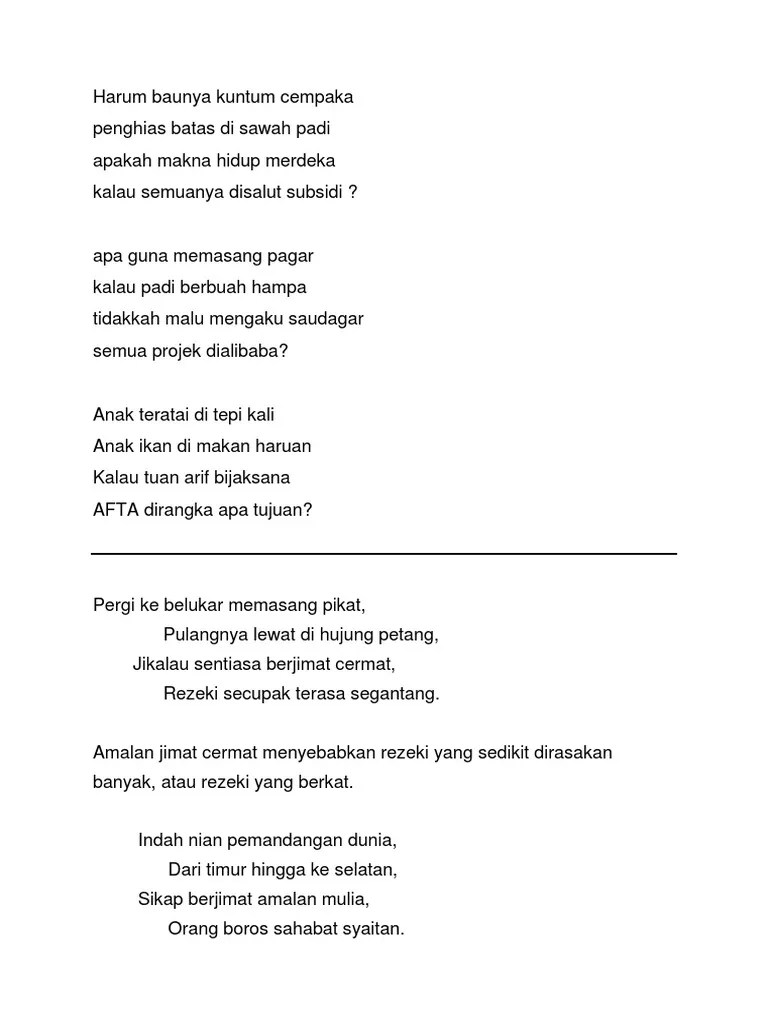 Pantun Ekonomi | PDF