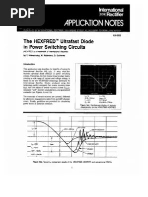 The Hexfred Ultrafast Diode In Power Switching Circuits Pdf