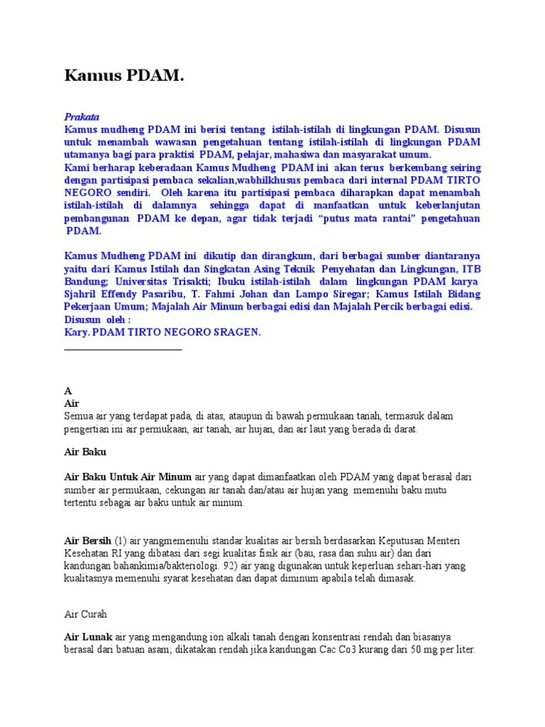 Kamus PDAM | PDF