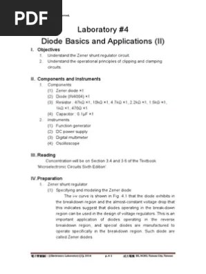 Lab4 Pdf Diode Operational Amplifier