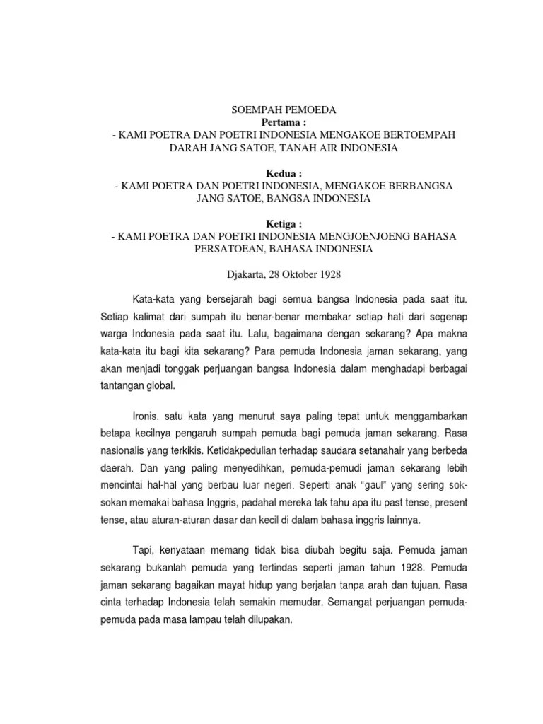 Makna Sumpah Pemuda | PDF