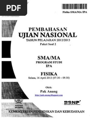 Besaran vektor pembahasan soal dan jawaban un fisika sma ma 2013. Pembahasan Soal Un Fisika Sma 2013 Paket 2 Pdf