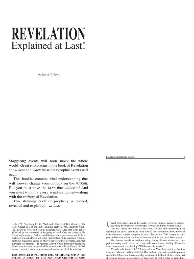 Revelation Explained At Last | PDF | Book Of Revelation | Revelation