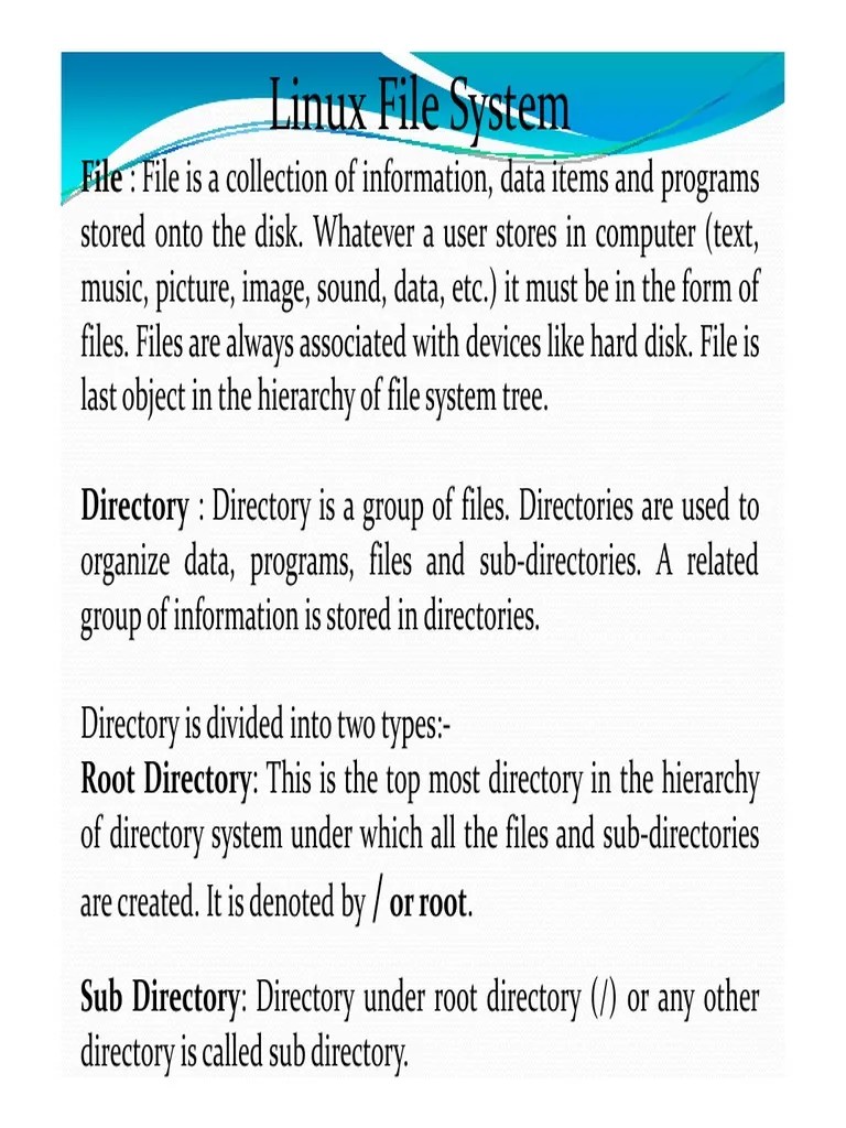 Linux File System Structure | PDF | File System | Computer File