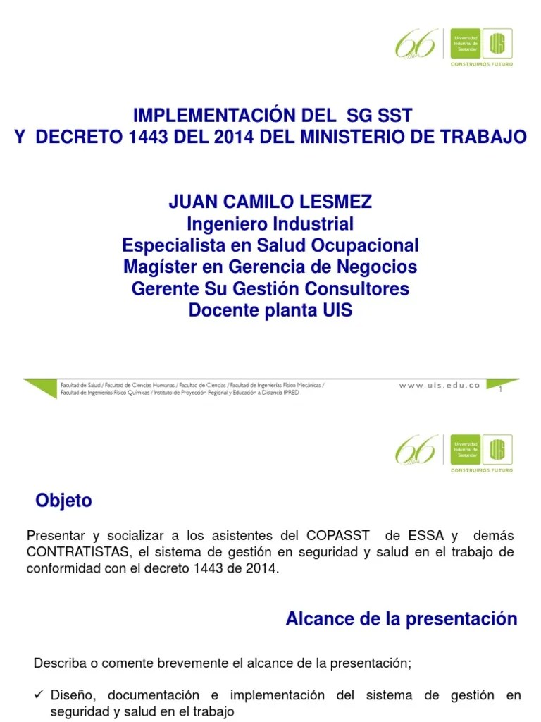 Implementación Del SG SST PDF | PDF | Planificación | Derecho Laboral