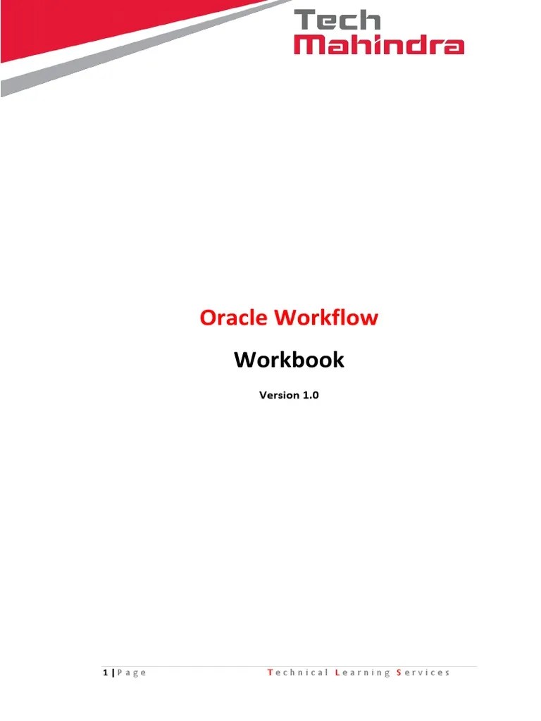 Workflow Workbook | PDF | Oracle Database | Pl/Sql