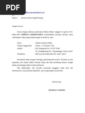 Saya akan memberikan contoh surat lamaran kerja yang baik dan benar + disukai hrd. Contoh Surat Lamaran Kerja Via Email Pdf