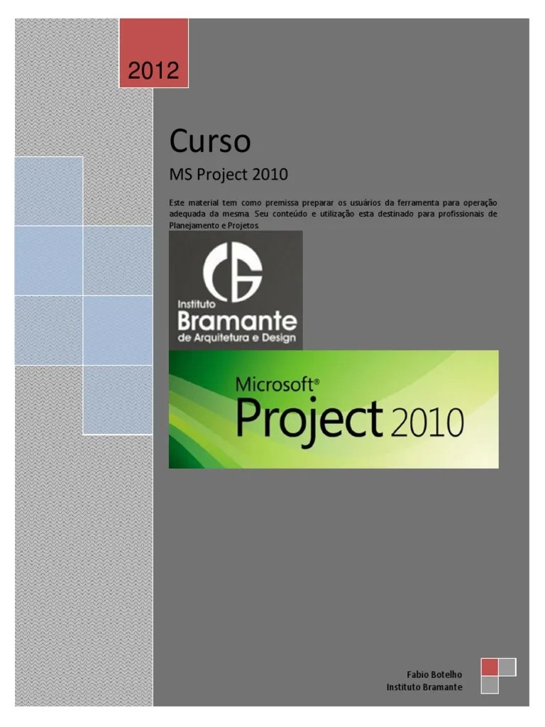 Apostila Gerenciando Projetos Com MS Project PDF | PDF | Gestão De ...
